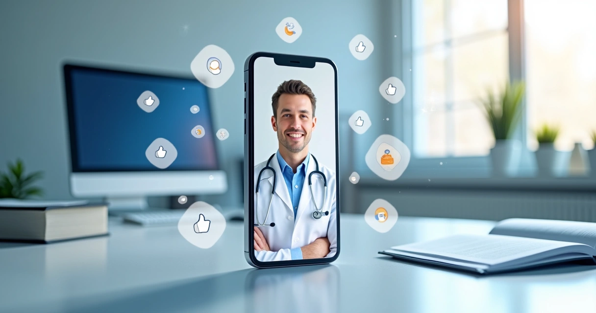 Postagem de marketing médico em rede social 