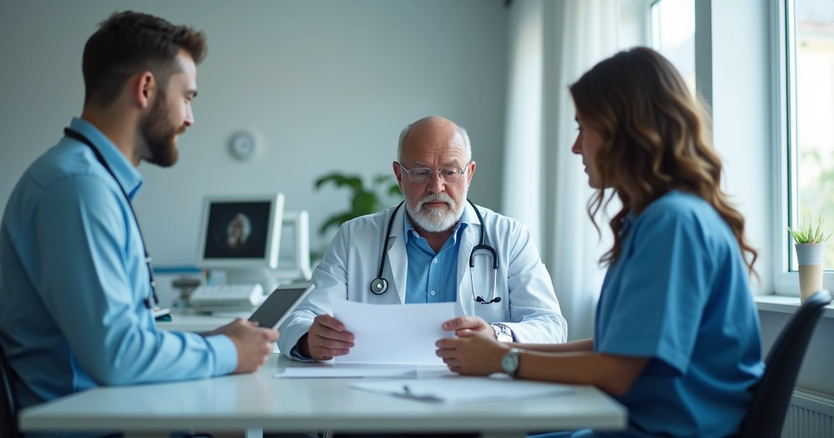 Médico revisando termo de consentimento antes de publicar foto de paciente